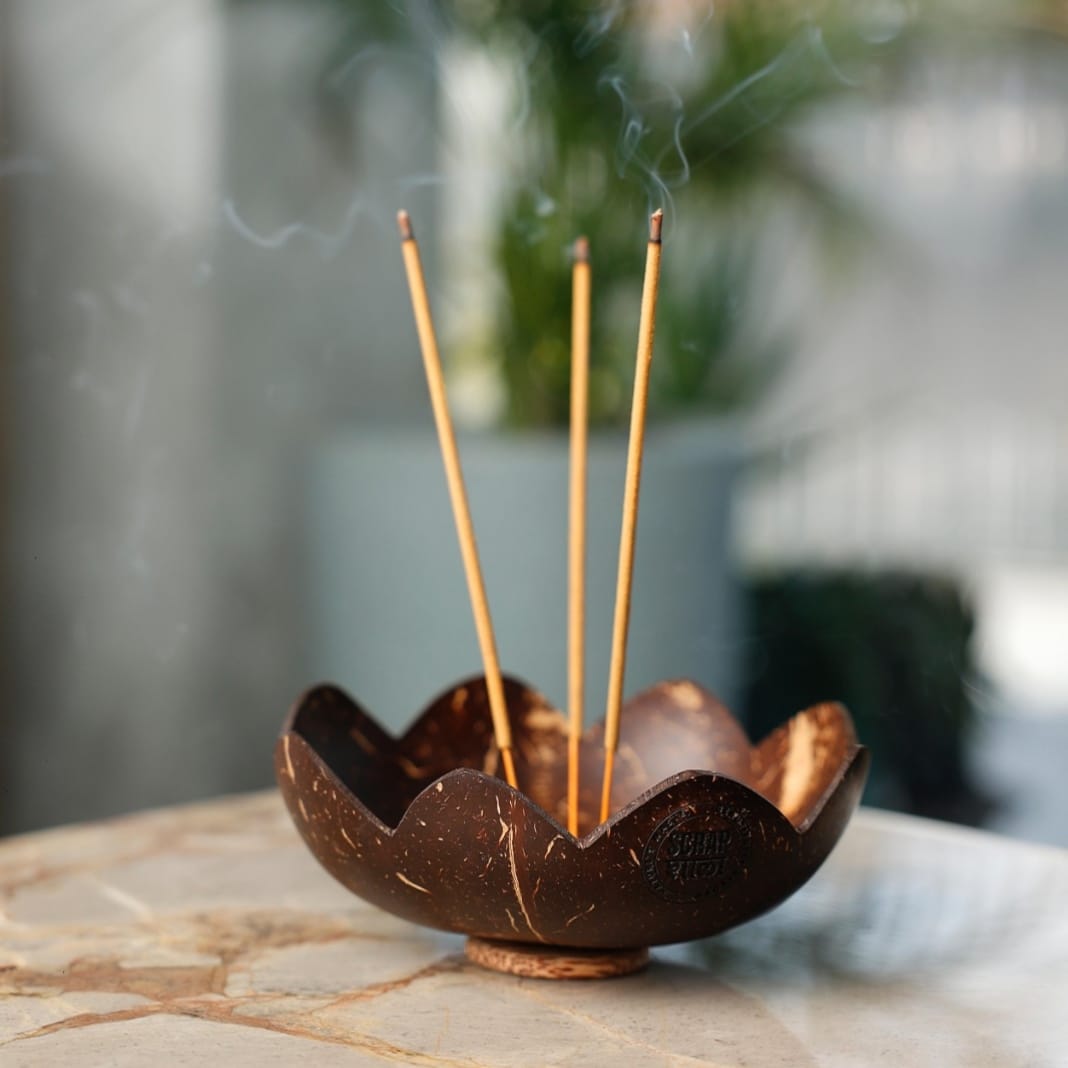 Coconut Shell Incense Stick Holder (Pack of 10) – Eco-Friendly Agarbatti Stand for Gifting & Bulk Orders