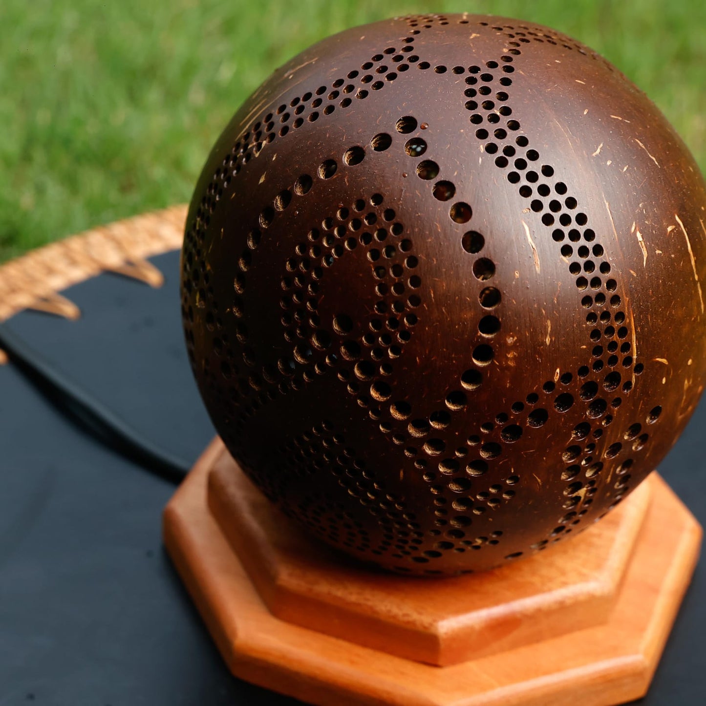 Ambient Coconut Table Lamp | Nature-Inspired | Eco-friendly  | Light-weight | Aesthetic Gifting | Made in India