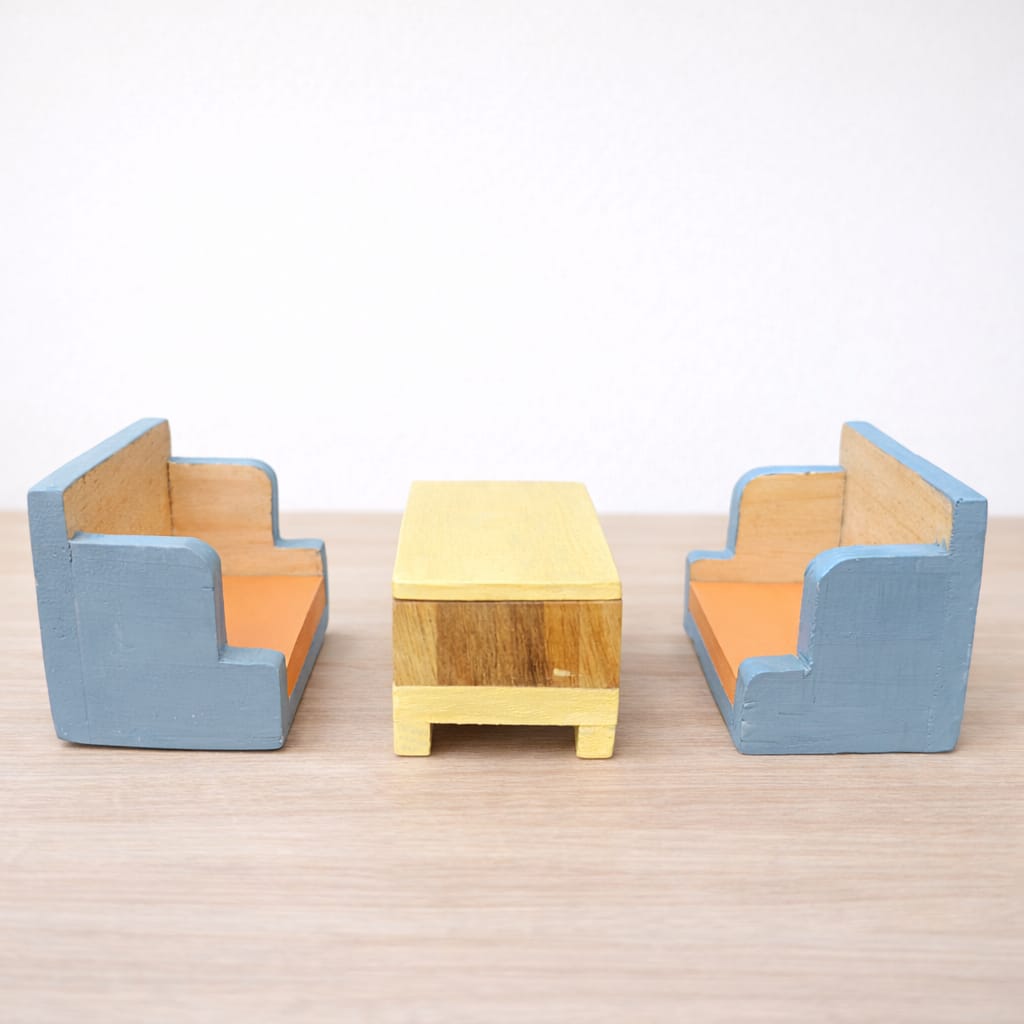 Wooden Doll House with Furniture | 4 Storey Pretend Play House | Handmade from Reclaimed Wood | Scrapshala