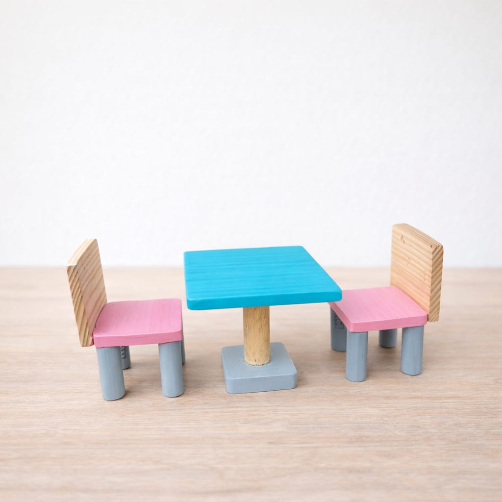 Wooden Doll House with Furniture | 4 Storey Pretend Play House | Handmade from Reclaimed Wood | Scrapshala