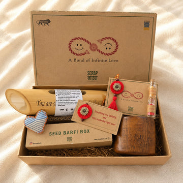 Kanika Plantable Rakhi Gift Hamper for Bhaiya & Bhabhi | Unique, Useful & Sustainable Rakhi Gift