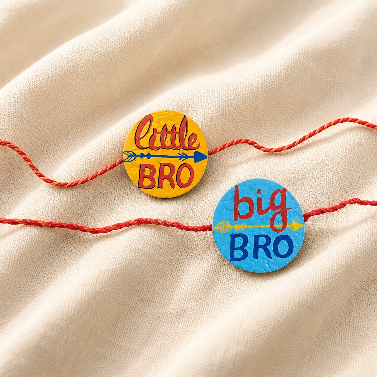 Big Bro Little Bro Plantable Rakhi Set | Eco Friendly Seed Rakhi Pair