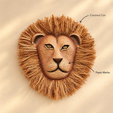 Into the Wild Lion Wall Art | Handcrafted Sustainable Wildlife Sculpture