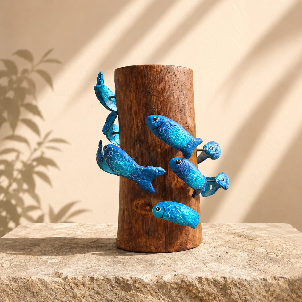 Ocean in Motion | Upcycled Driftwood & Paper Mache Ocean Wall Art