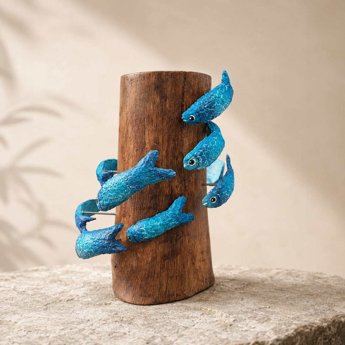 Ocean in Motion | Upcycled Driftwood & Paper Mache Ocean Wall Art