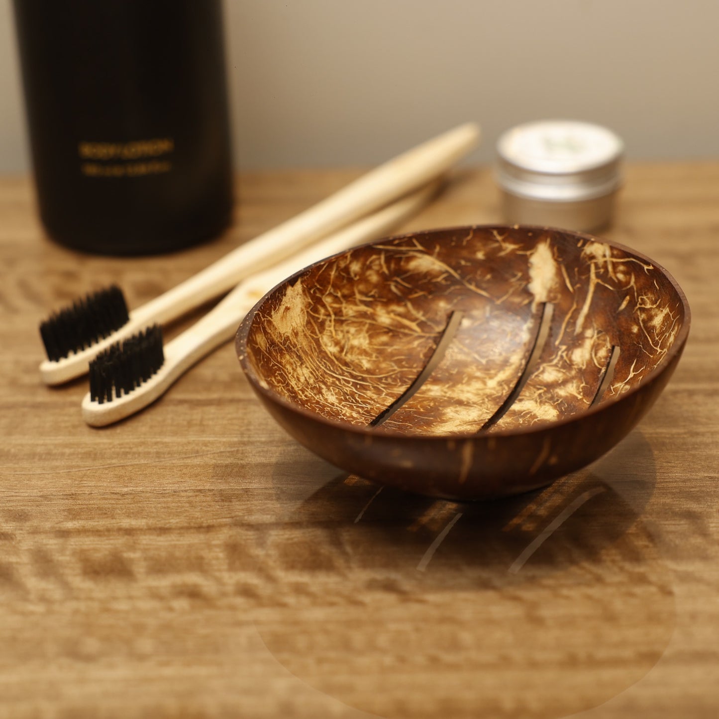 Upcycled Coconut Shell Soap Dish | Earthy | Durable | Water-Resistant | Made in India