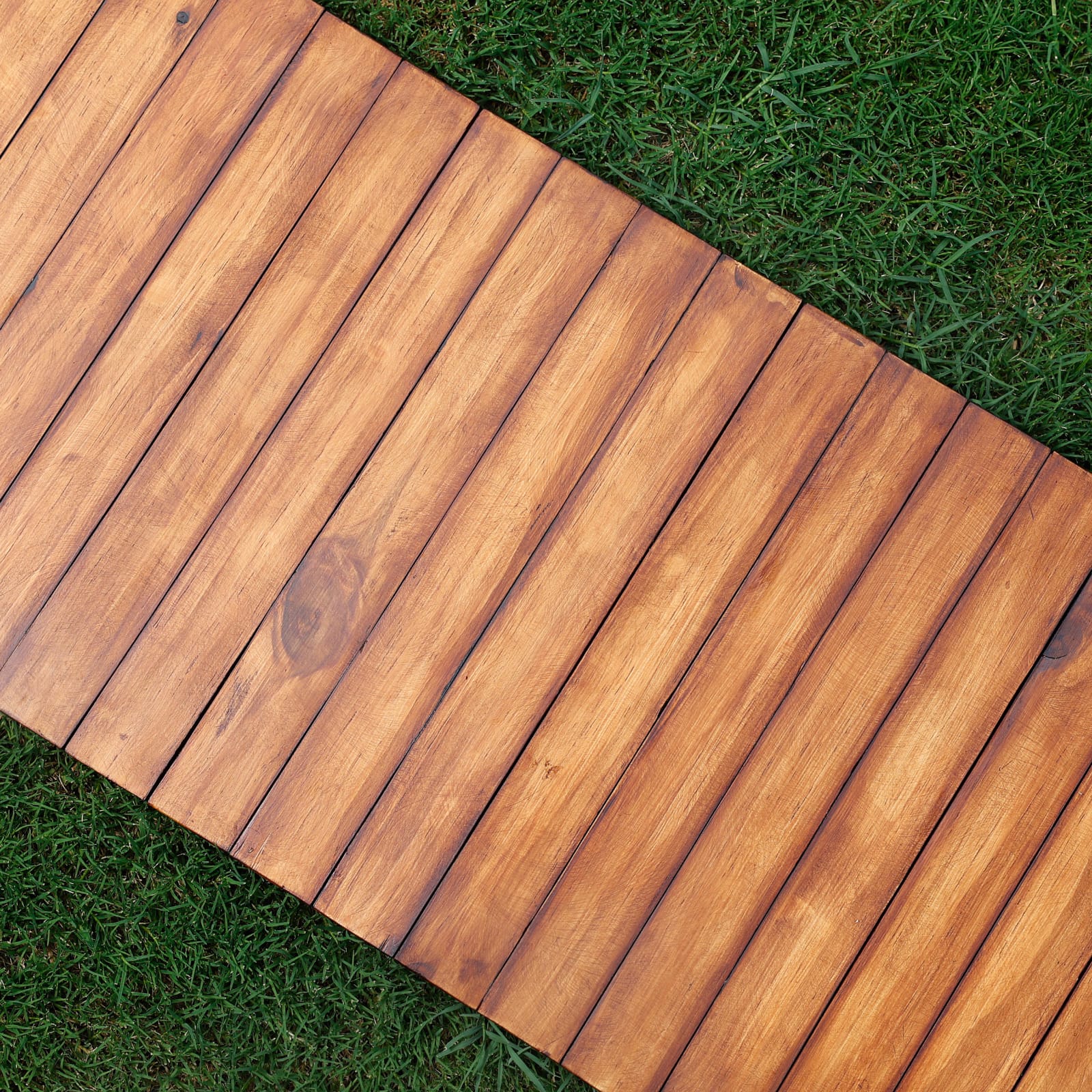 Wooden Runner Place Mat | Walnut colour | Foldable | Stain-Proof | Multipurpose | Natural Reclaimed Wood | Scrapshala