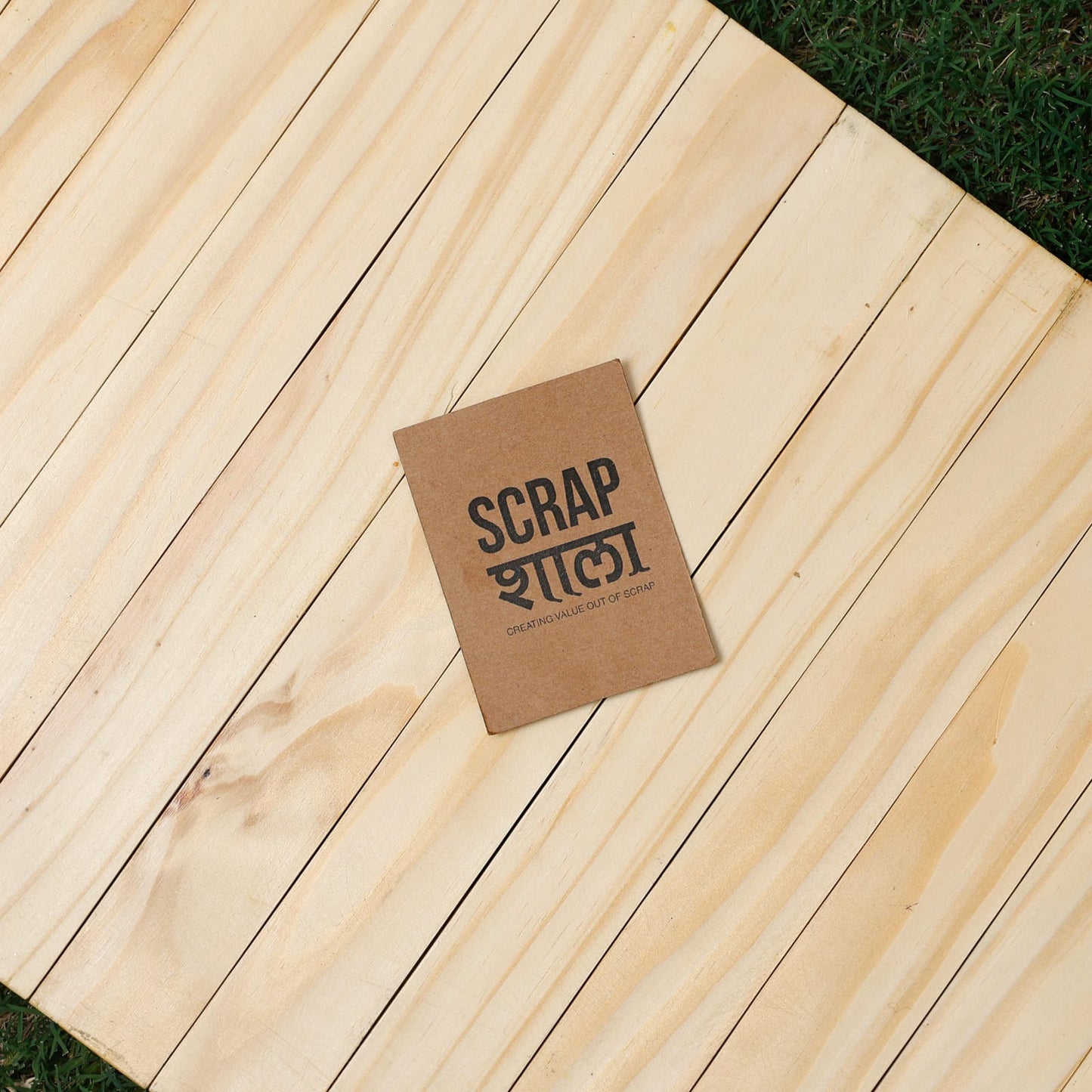 Wooden Runner Place Mat | Multipurpose | Natural Pine Colour | Foldable | Stain-Proof | Scrapshala
