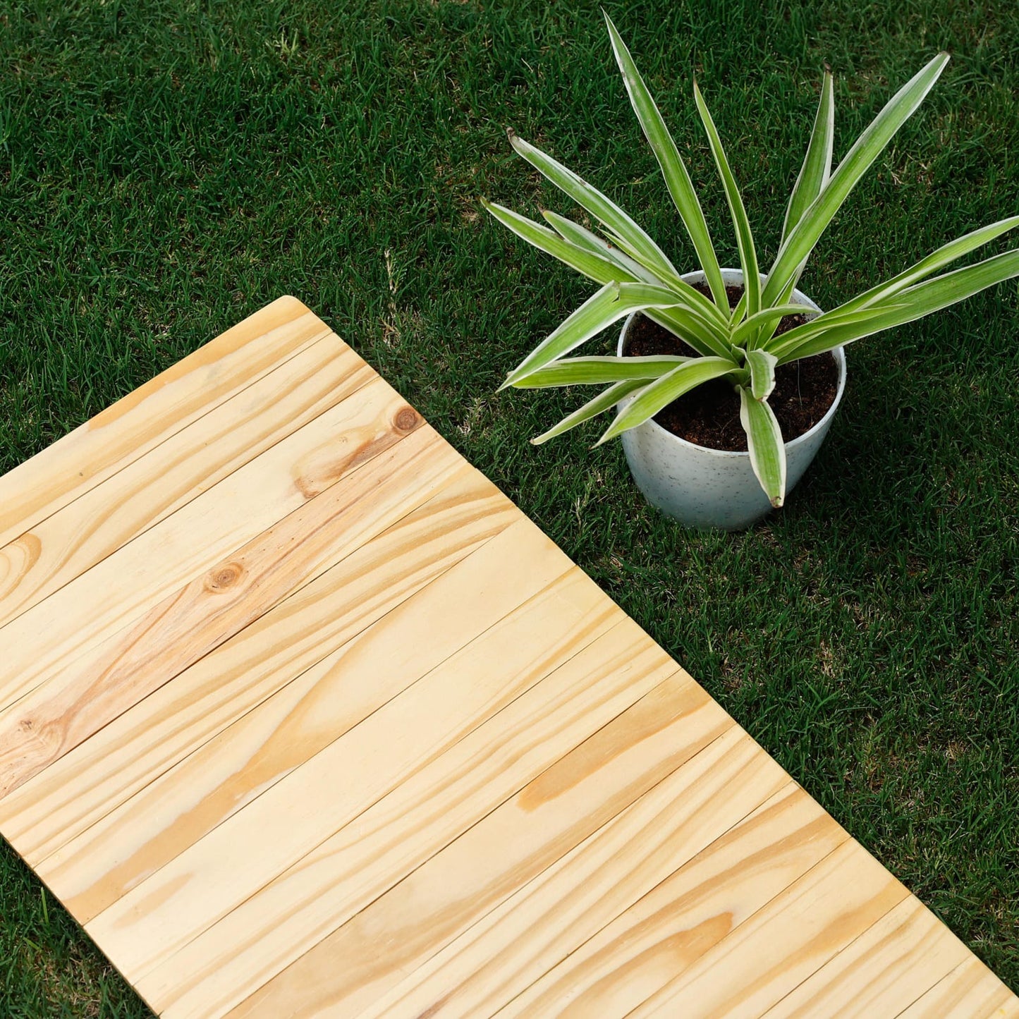 Wooden Runner Place Mat | Multipurpose | Natural Pine Colour | Foldable | Stain-Proof | Scrapshala