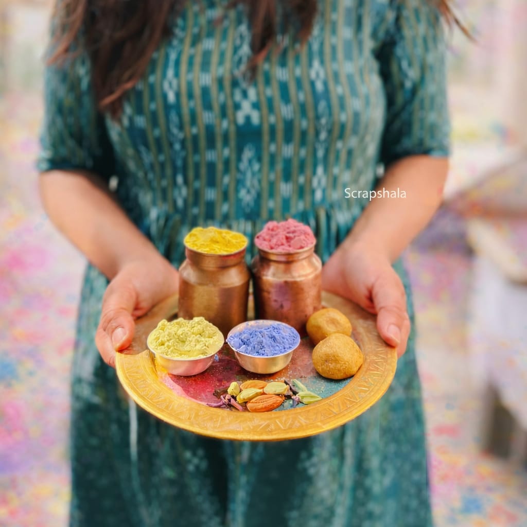 Holi Milan Gift Box | Natural Gulaal & Kesar Thandai | Handmade in Banaras