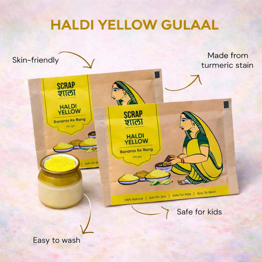 Haldi Yellow Holi Gulaal | 100% Natural | Turmeric & Marigold | 200g