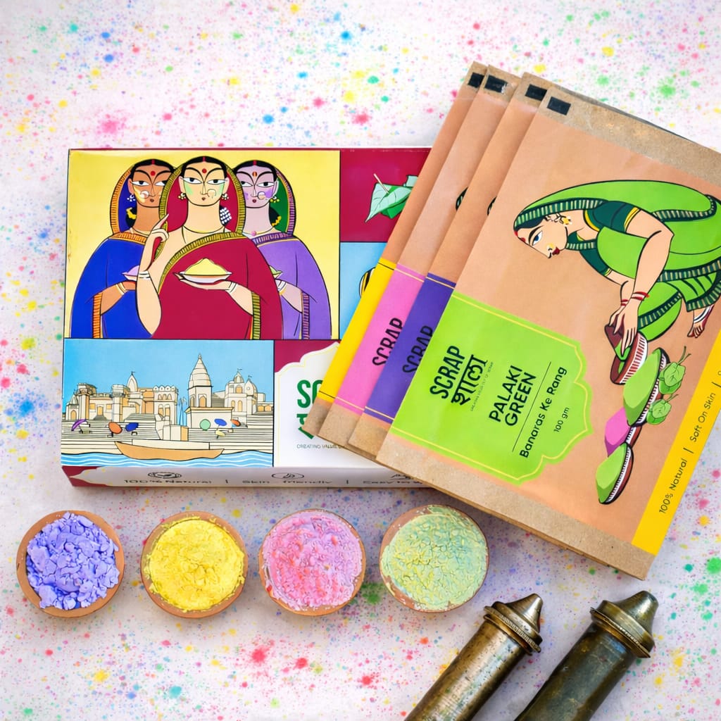 Holi Milan Gulaal Box | Four Natural Gulaal Packs | Safe for Kids
