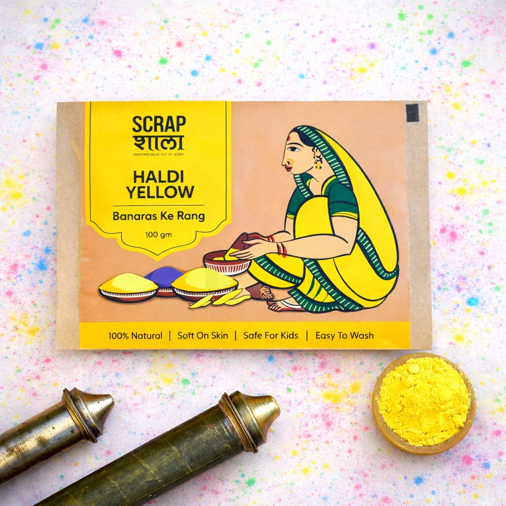 Haldi Yellow Holi Gulaal | 100% Natural | Turmeric & Marigold | 200g
