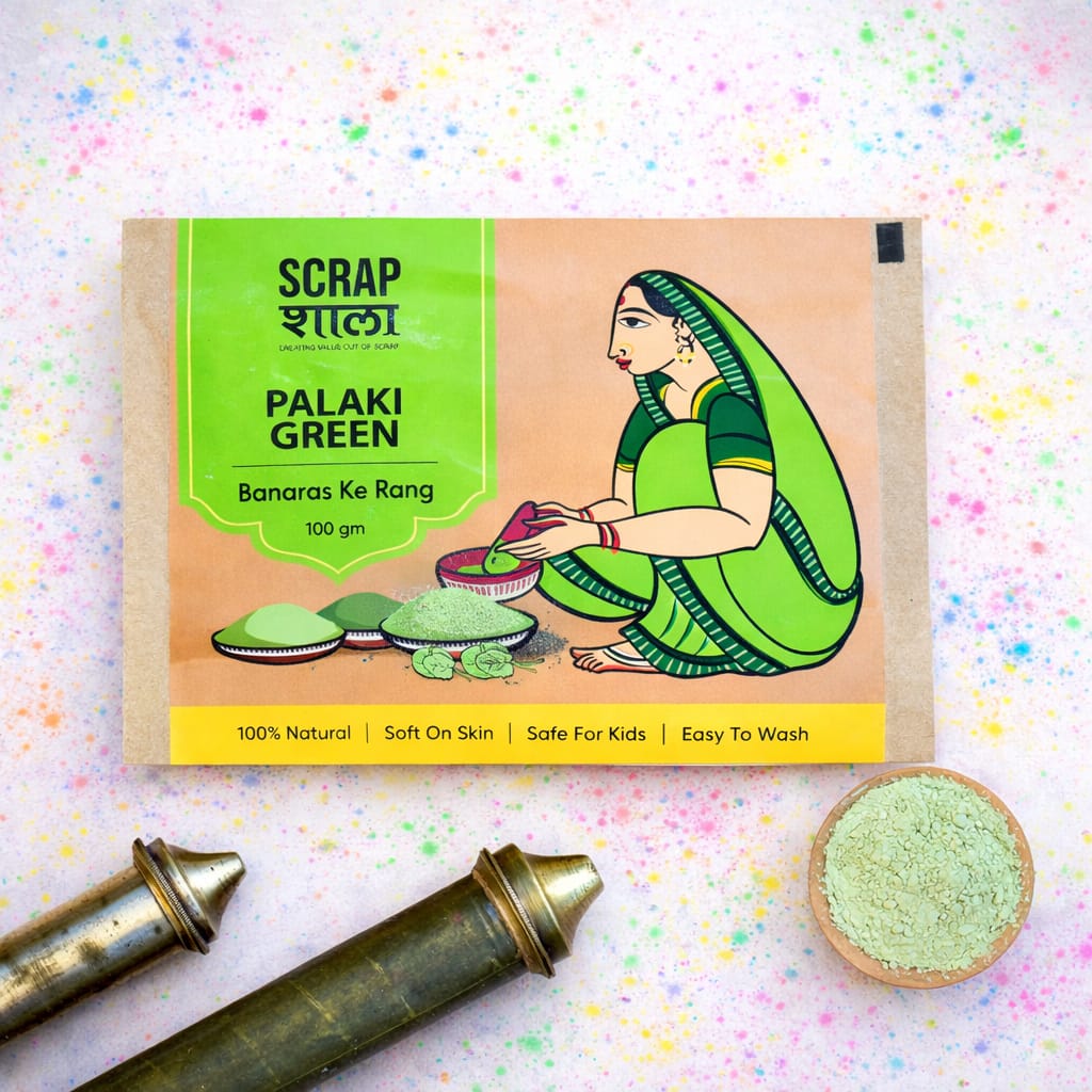 Natural Green Holi Gulaal 200g | Easy to Wash | Made in Banaras