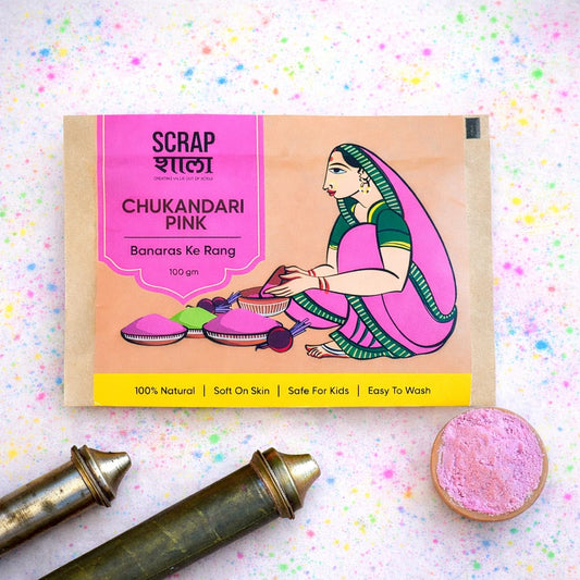 Chakundari Pink Holi Gulaal | 100% Natural | Beetroot-Based | 200g