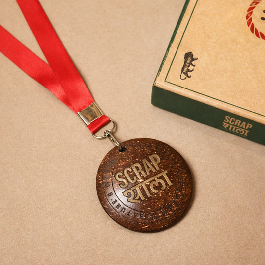 Eco-Friendly Coconut Shell Medals (Pack of 50) | Custom Engraved Sustainable Awards | Handmade in India