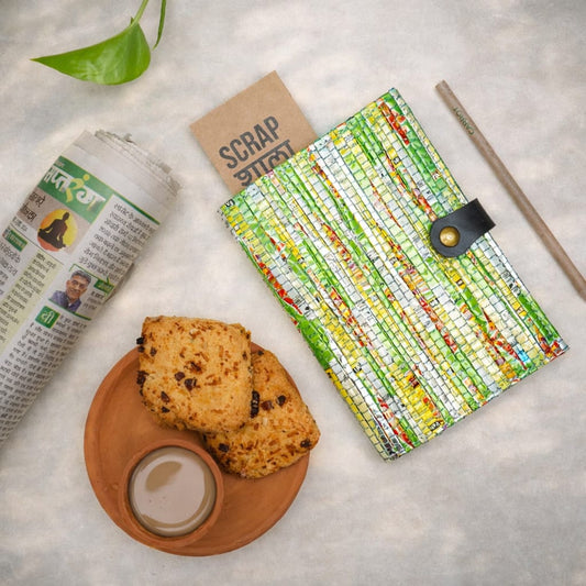 Chamkila Upcycled Diary | Waterproof Journal from Plastic Wrappers | Handmade in India | Scrapshala