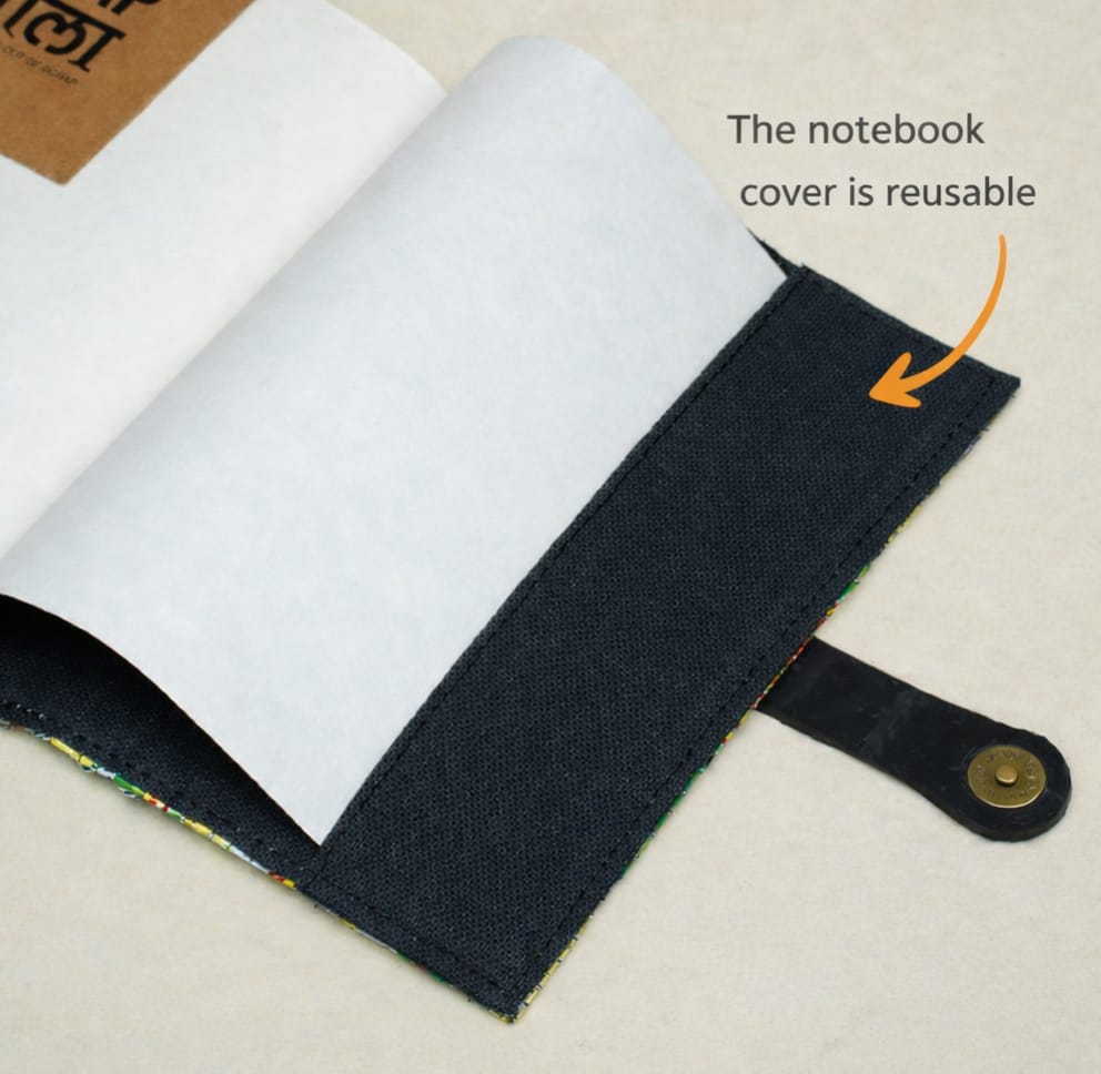 Chamkila Upcycled Diary | Waterproof Journal from Plastic Wrappers | Handmade in India | Scrapshala