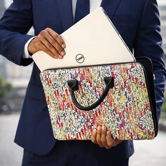 Chamkila Minimalist Laptop Bag | Upcycled Plastic & Tyre Tube | Handmade & Eco-Friendly | Scrapshala