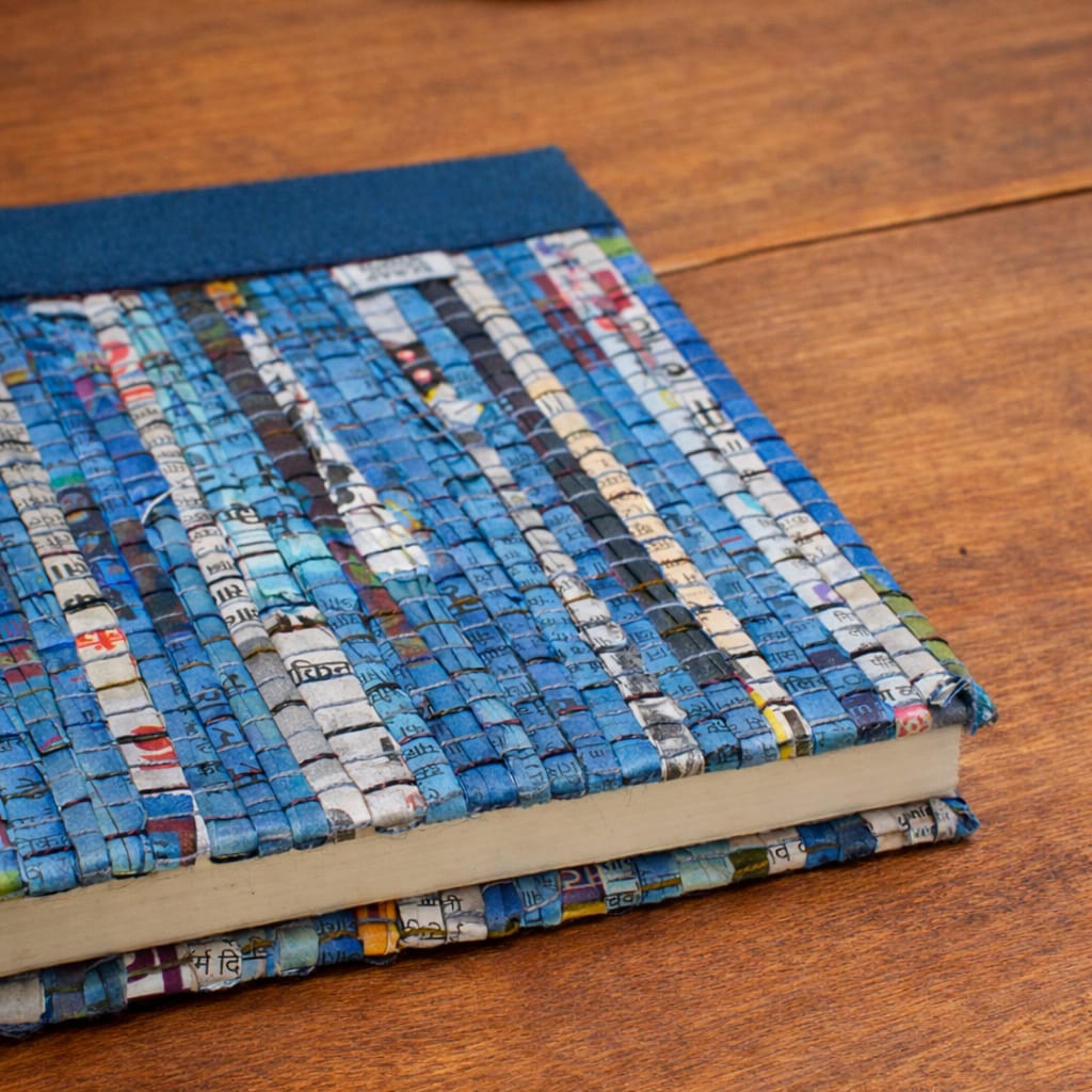 Sustainable Blue Diary | Upcycled & Handmade | Scrapshala