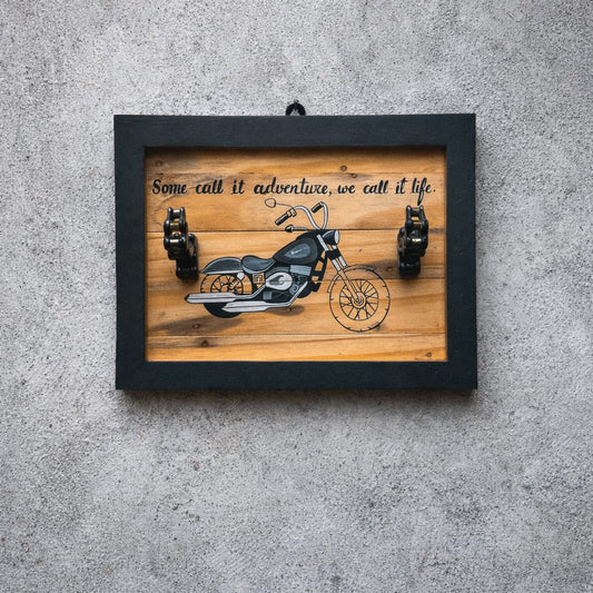 Biker Key Holder | Upcycled Bicycle Chain Wall Decor | Handmade in India