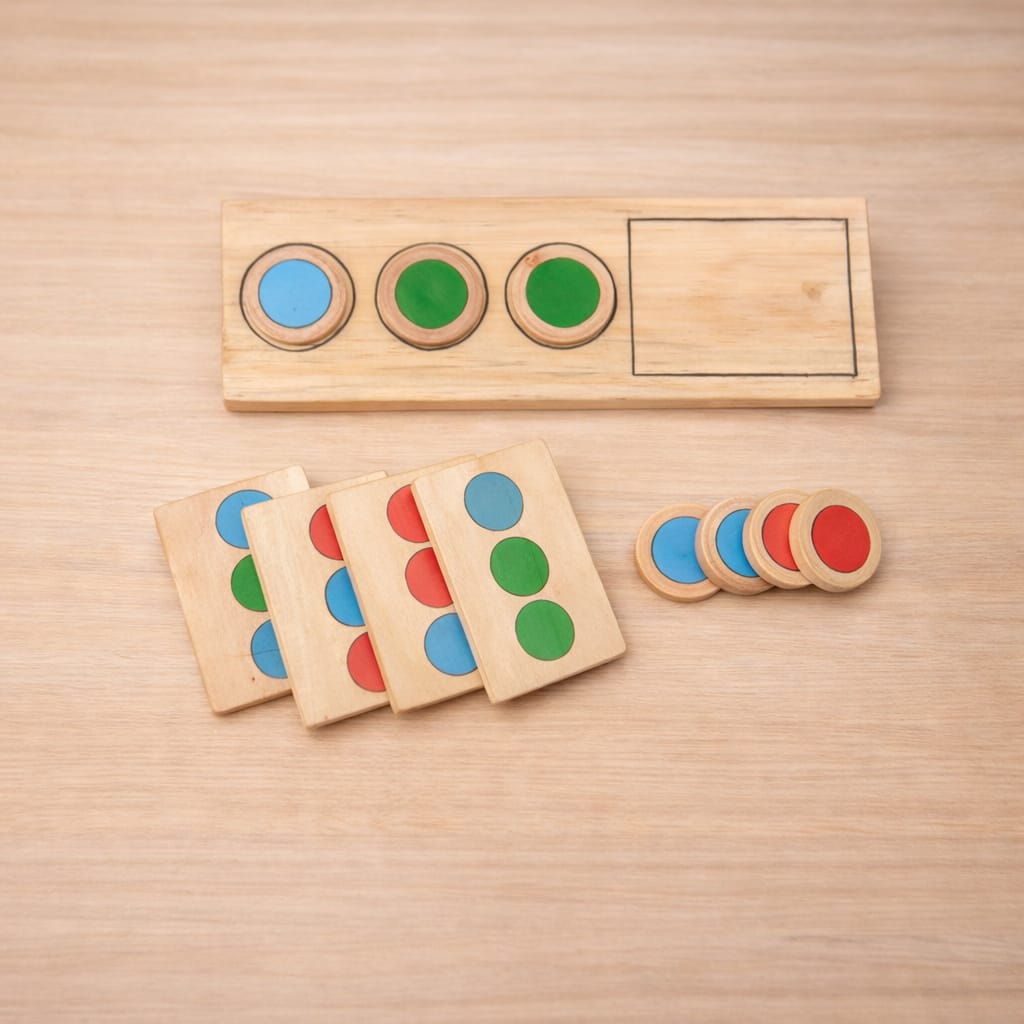 Memory Colour Code Game Colour Code Memory Game | Wooden Educational Toy for Kids | Plastic-Fr ...