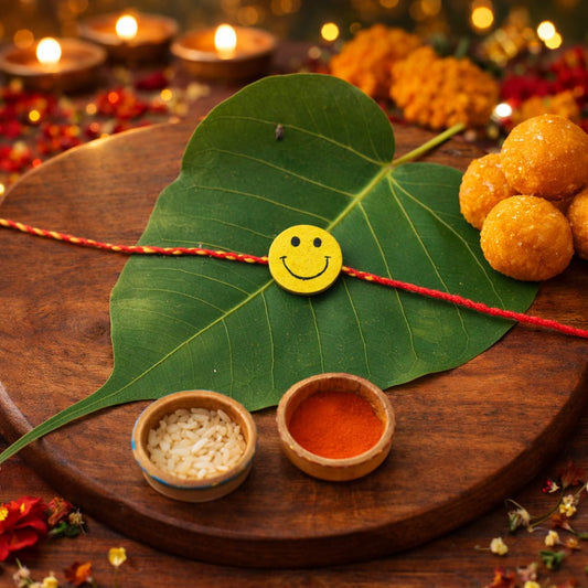 Smile Please Plantable Seed Rakhi | Eco-friendly | Natural Cork | Grows into Plant | Scrapshala