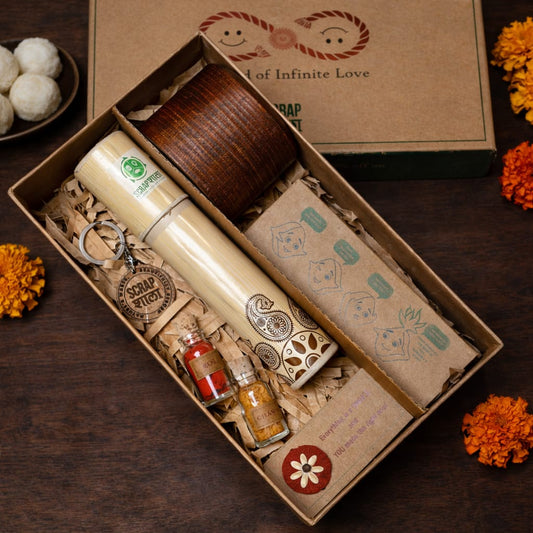 Green Rituals Rakhi Premium Gift Set | Plantable Rakhi | Zero-Waste Travel Kit | Eco-Friendly Rakshabandhan Gift | Handmade in India