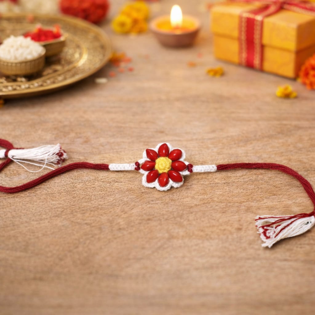 Coral Plantable Rakhi | Eco-Friendly | Biodegradable | Handmade in Banaras | Grows Into Plant