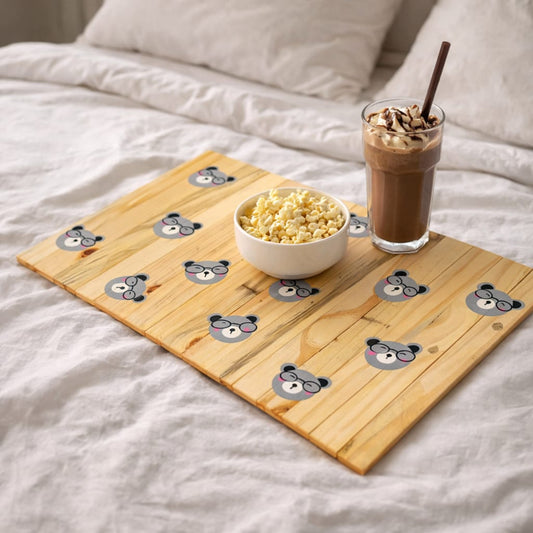 Cute Catty Place Mat | Multipurpose | Natural Reclaimed Wood | Foldable | Stain-Proof | Scrapshala