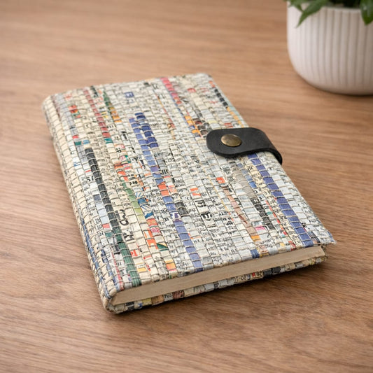 Charcha Upcycled Diary | Handmade Newspaper Journal with Magnetic Closure | Sustainable Stationery | Scrapshala