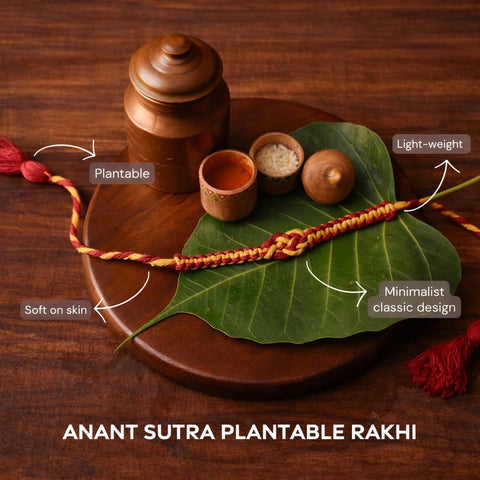 Anant Sutra Plantable Rakhi 2026 | Eco-Friendly Rakhi with Tulsi Seeds | Scrapshala
