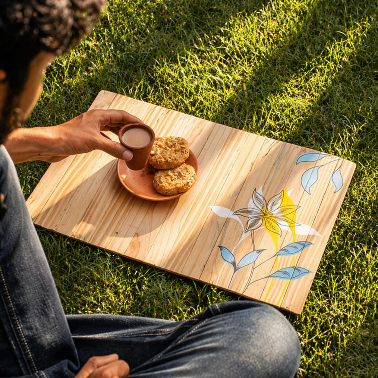 Dharti Wooden Table Placemat – Eco-Friendly Foldable Wooden Table Mat