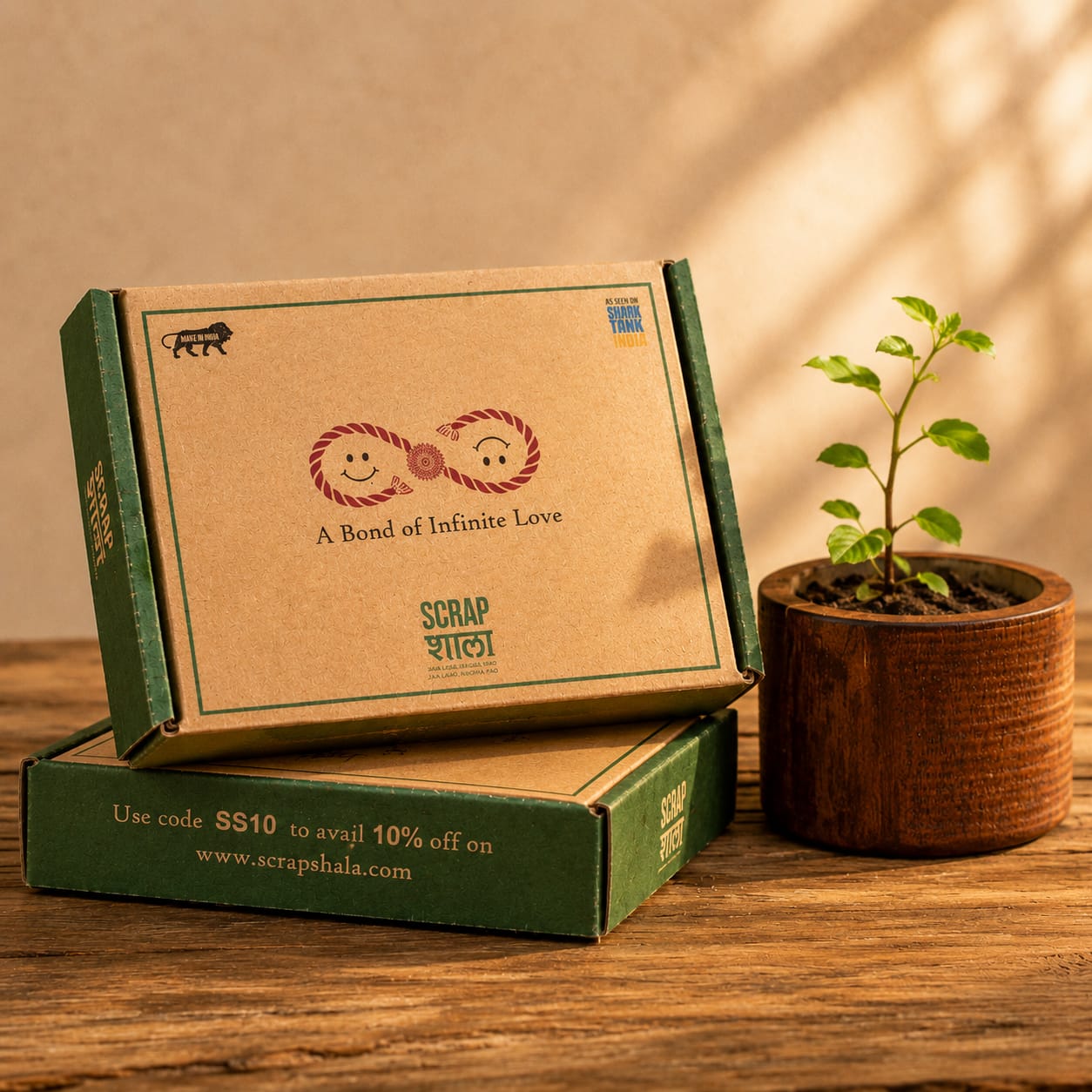 Akkad-Bakkad Sibling Box – Plantable Rakhi Gift Set | Eco-Friendly Rakshabandhan 2026 | Scrapshala