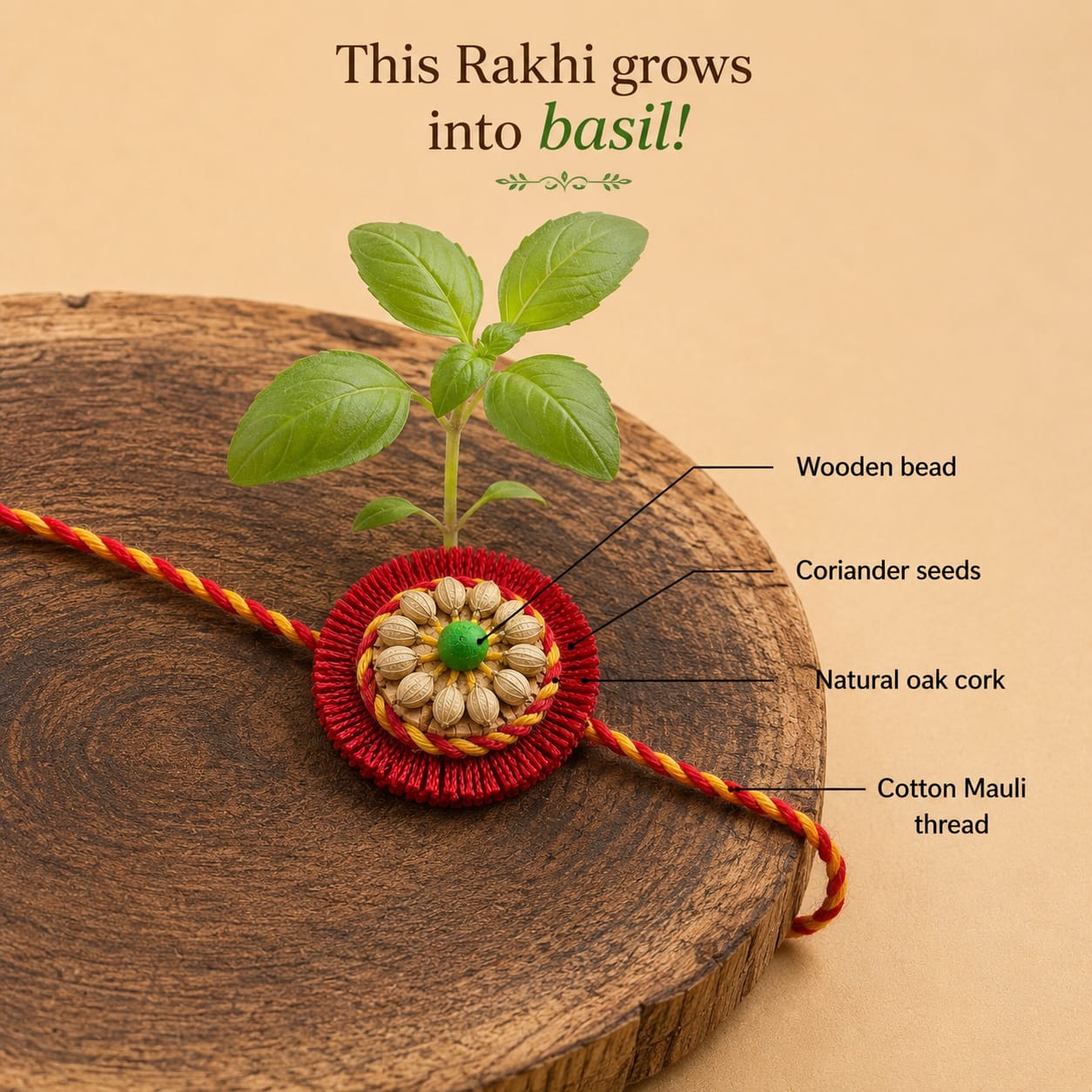 Sneh Plantable Rakhi | Eco-Friendly Handmade Rakhi with Seeds | Sustainable Rakshabandhan 2025 | Scrapshala