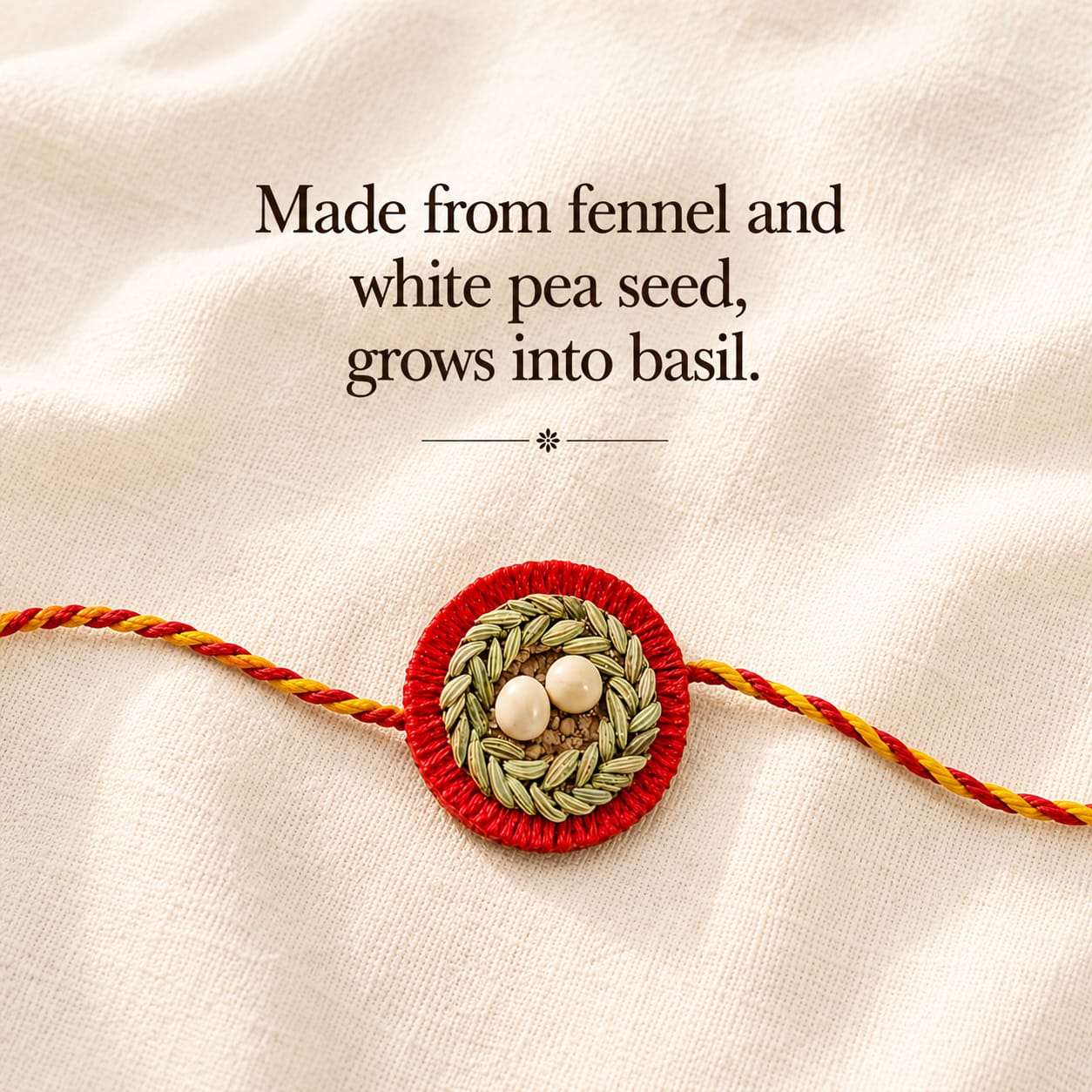 Basera Plantable Rakhi | Inspired from Bird's Nest | Eco-Friendly Seed Rakhi Handmade in Banaras