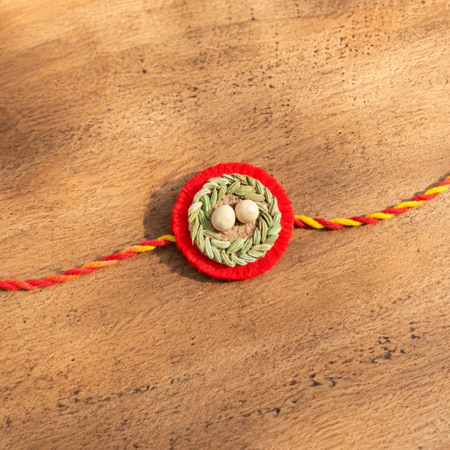 Basera Plantable Rakhi | Inspired from Bird's Nest | Eco-Friendly Seed Rakhi Handmade in Banaras