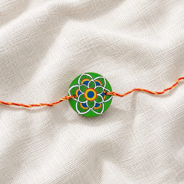 Peacock Wooden Rakhi Box | Bhaiya-Bhabhi Rakhi | Roli-Chawal | Seed Ball | Handmade In Banaras | Scrapshala