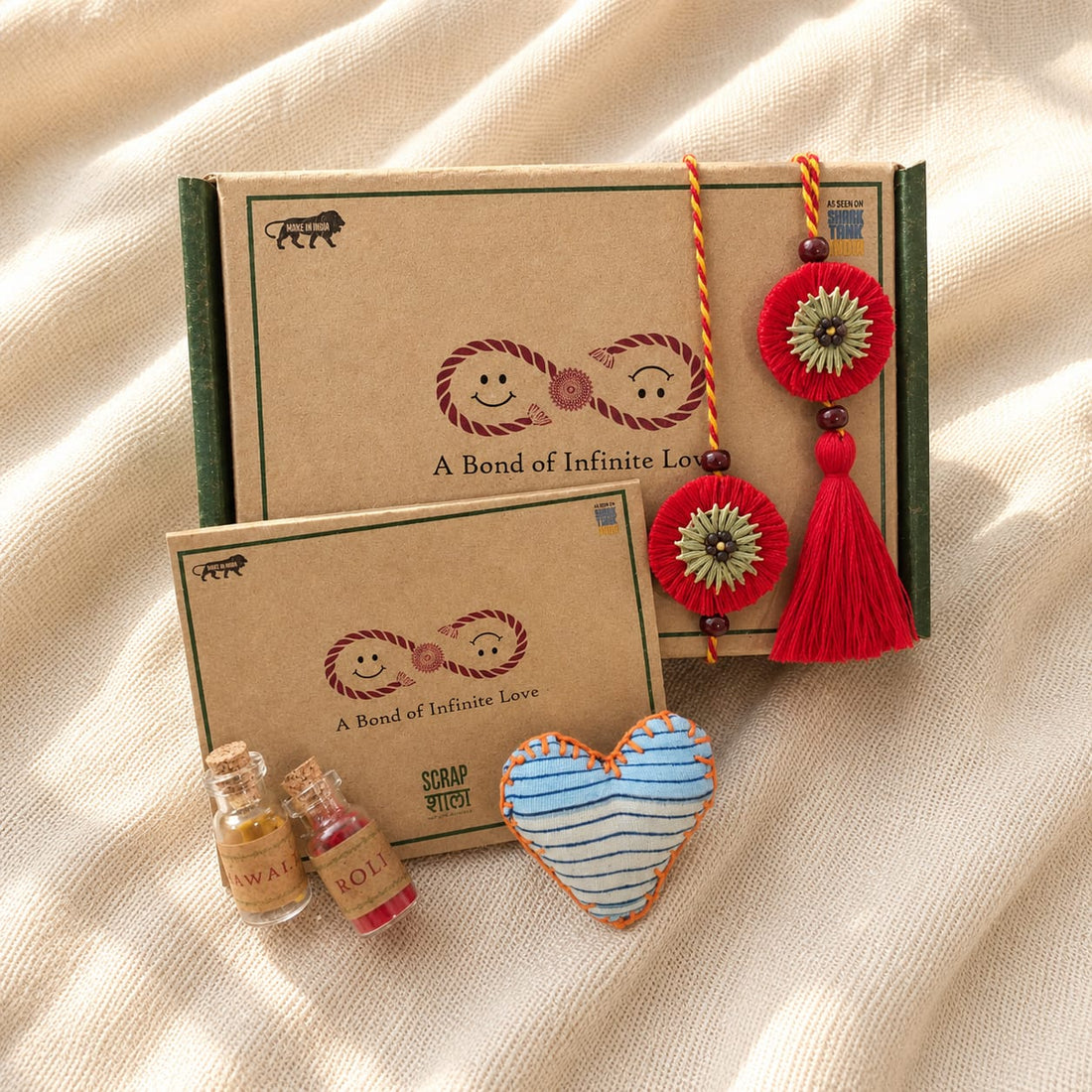 Kanika Plantable Rakhi Lumba Box | Fragrant Rakhi | Eco-Friendly Bhaiya Bhabhi Rakhi Set