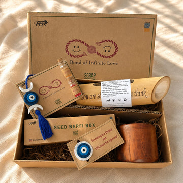 Nazarbattu Plantable Rakhi-Lumba Gift Hamper | Eco-Friendly Rakshabandhan Hamper 2026 | Sustainable Gift Set by Scrapshala