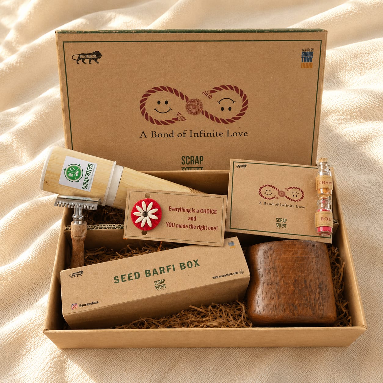 Green Rituals Rakhi Gift Hamper | Plantable Rakhi | Zero-Waste Travel Kit | Eco-Friendly Rakshabandhan Gift | Handmade in India