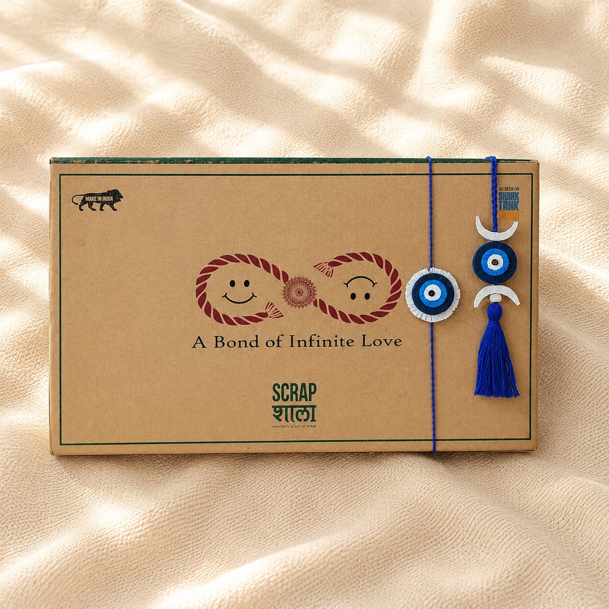 Nazarbattu Plantable Rakhi-Lumba Gift Hamper | Eco-Friendly Rakshabandhan Hamper 2026 | Sustainable Gift Set by Scrapshala