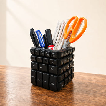 Techno Table Organizer | Upcycled Desk Organizer from E-Waste Keyboards | Scrapshala