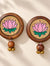 Pichwai Lotus Wall Hanging (Pack of 2) | Handcrafted Wooden Eco-Friendly Décor | Reusable | Handpainted