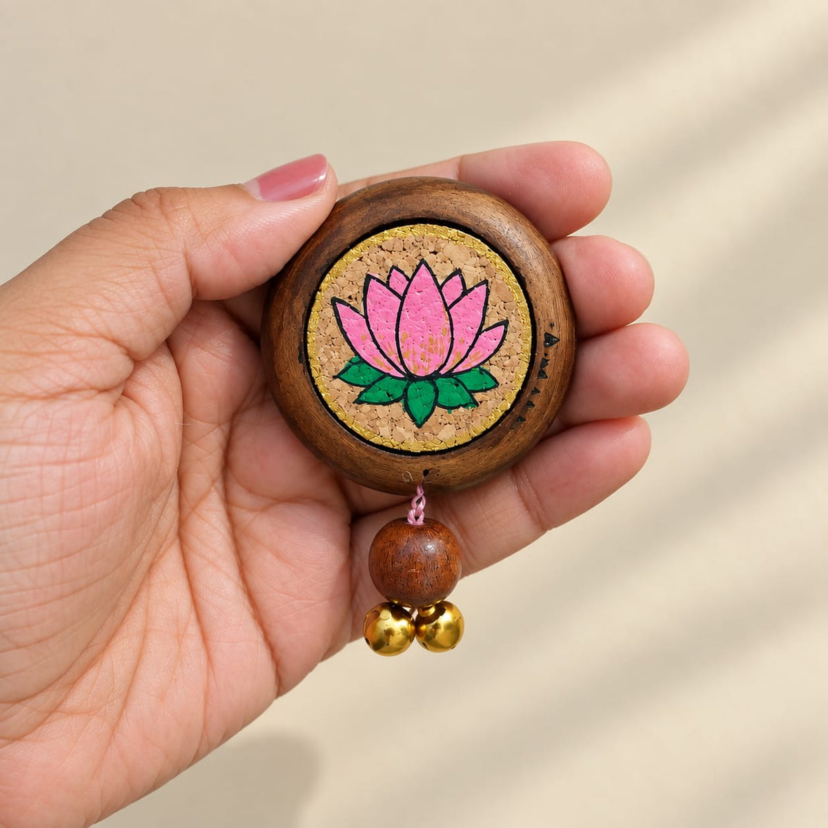 Pichwai Lotus Wall Hanging (Pack of 2) | Handcrafted Wooden Eco-Friendly Décor | Reusable | Handpainted