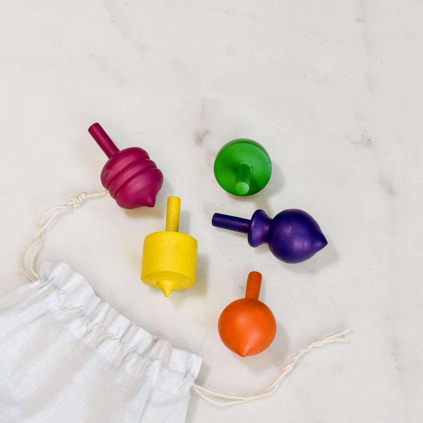 Scrapshala Wooden Spin Toy | Pack of 5 | 3 to 12 years old | Chemical-free | Handmade in Banaras