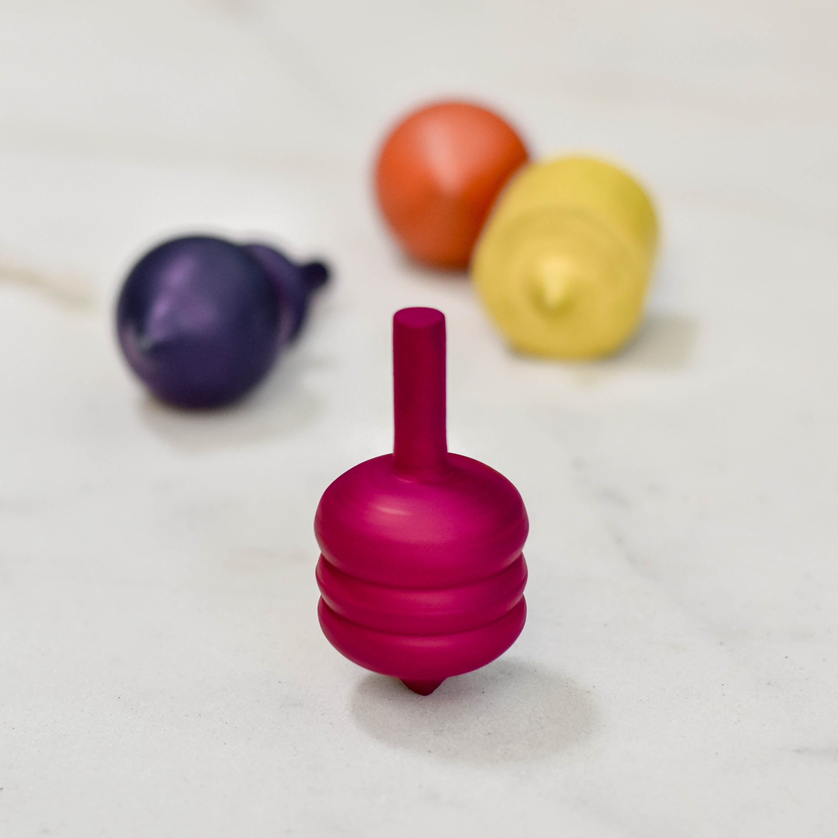 Wooden Spin Toy Set (Pack of 5) | Traditional Spinning Tops | Handmade from Reclaimed Wood | Scrapshala