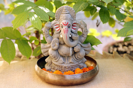 Eco-friendly Ganpati Idol | Natural Clay | Chemical-free | Biodegradable | Scrapshala