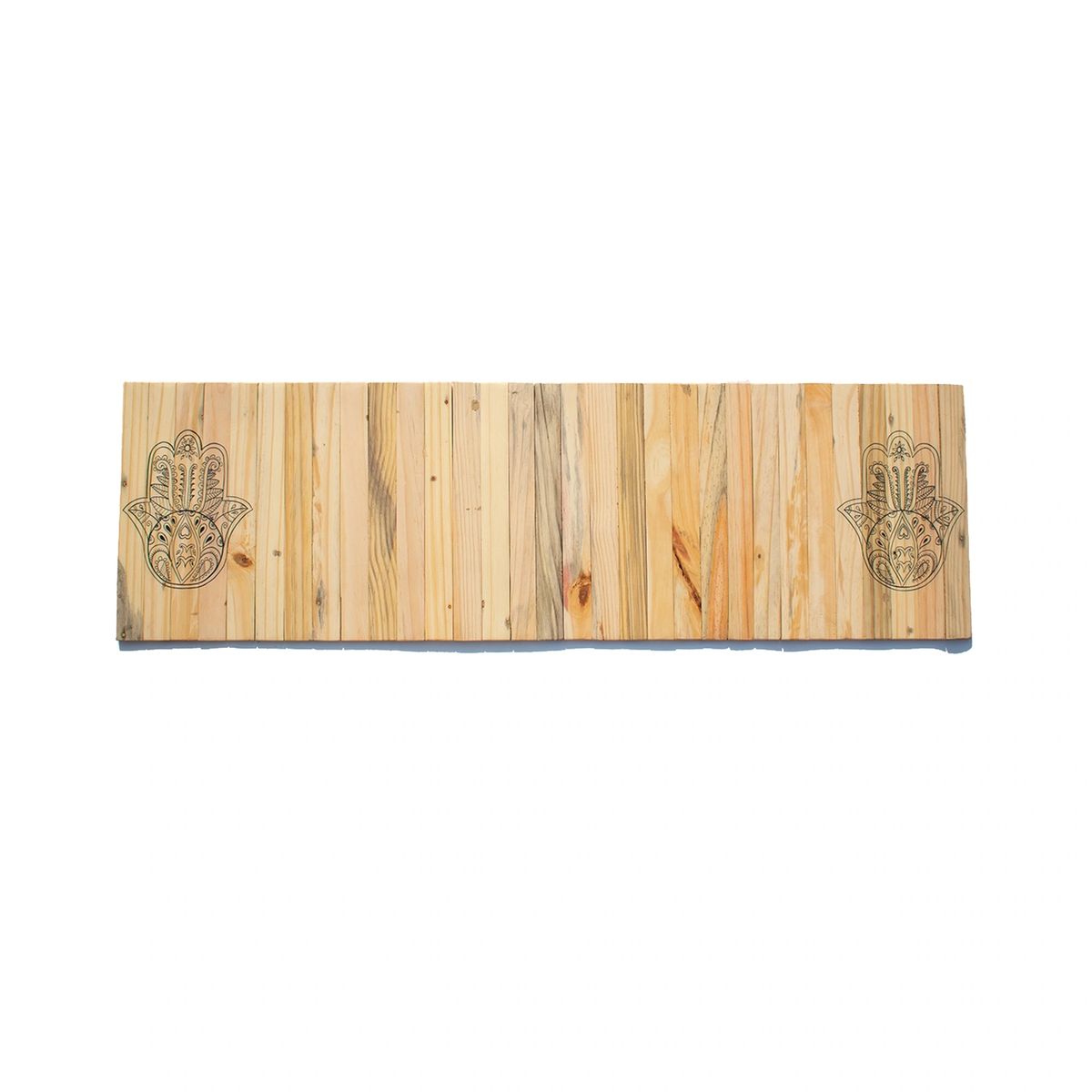 Hamsa Multipurpose Runner | Natural Reclaimed Wood | Foldable | Stain-Proof | Scrapshala