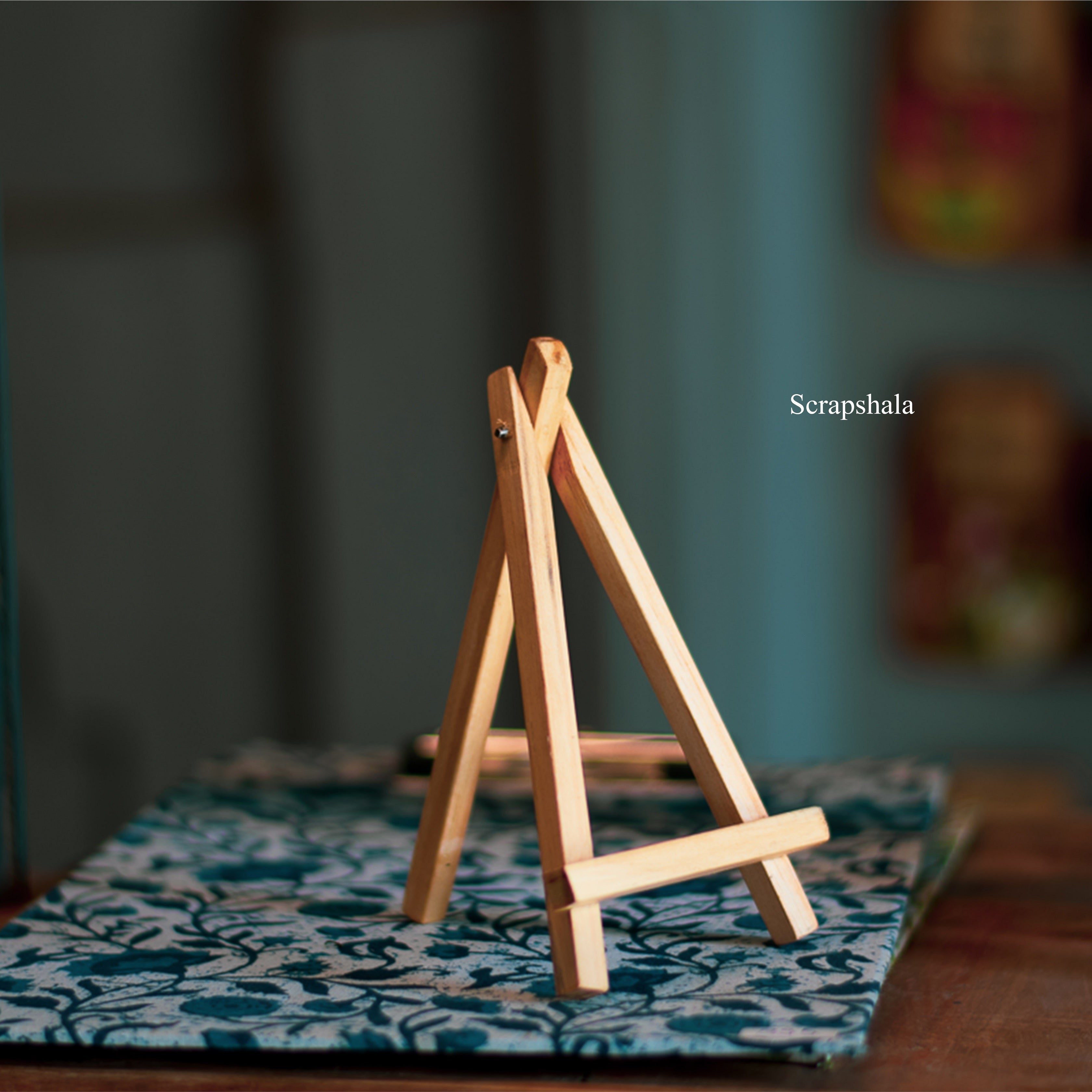Mini Chalkboard Easel Stand | Reclaimed Wood Display Board with Chalk | Handmade by Scrapshala
